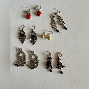 Set of six pair of earrings